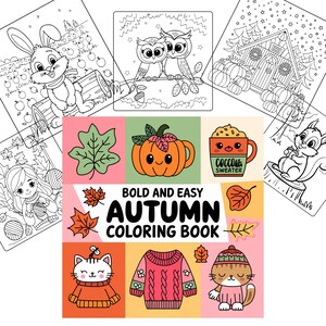 Cozy Autumn Coloring Pages: 40 Hygge Home Illustrations (Digital Download)