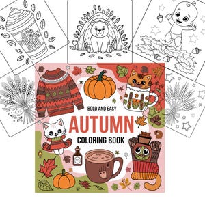 Autumn Coloring Book: 40 Cozy Home Illustrations (Digital Download)