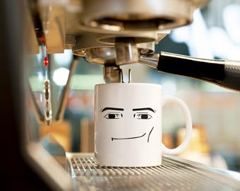 Taza de Roblox sonriente de 325 ml. Regalo divertido para gamers, para amantes de Roblox, gamers, videojuegos.