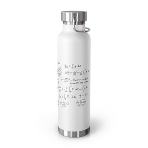 Gravitational Physics Equations Insulated Water Bottle, Gravitational Physics Gift, Physics Equations Gift, Physics Bottle, Professor Gift