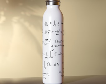 Gravitationsphysikgleichungen Thermosflasche, Gravitationsoptikgleichungsgeschenk, Physikgleichungsgeschenk, Physikflasche, Professor Geschenk