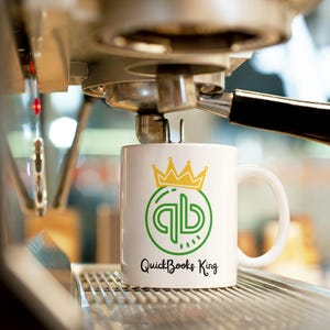QuickBooks King Coffee Mug 11 oz | Funny Gift for Accountants, Bookkeeping gift, CPA Gift, Finance Humor, Office Coffee Mug, Tax Season Mug