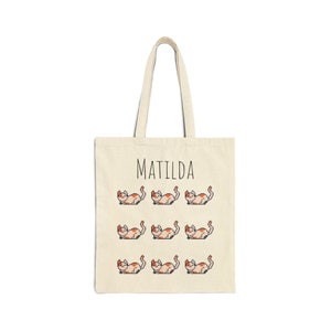 Custom Cat Canvas Tote Bag, Personalized Pet Tote Bag, Personalized Pet Gift, Custom Cat Gift, Tote Bag for Cat, Cat Lover Gift