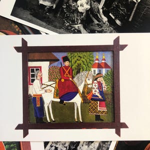 Cartolina. Addio. Pittura popolare ucraina. XX secolo.
