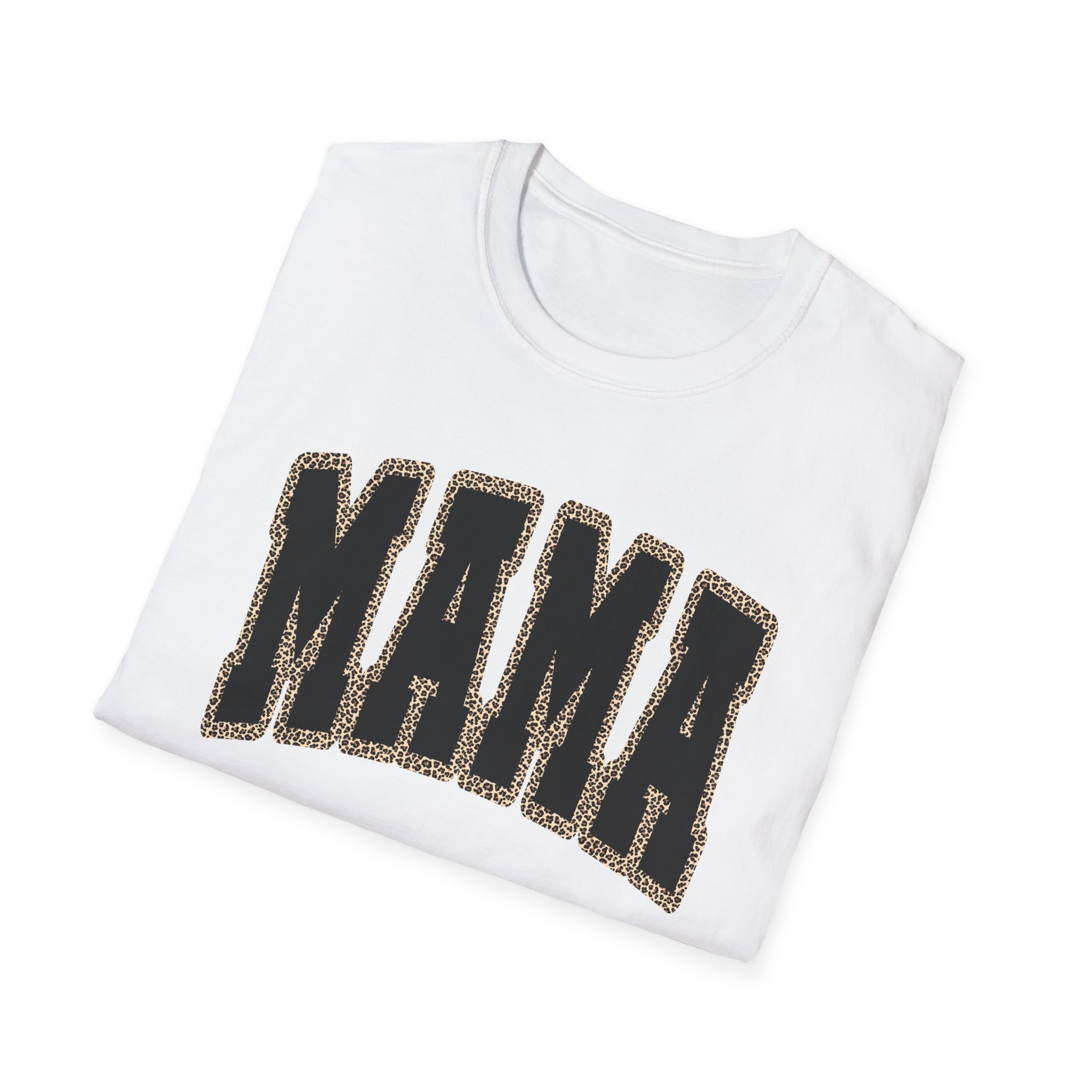Mama Leopard Shift Tee In Black Curves