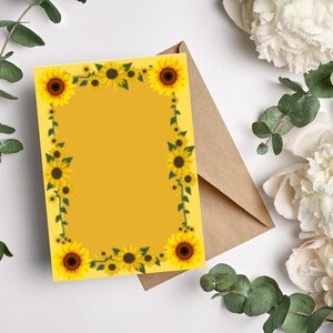Modello di carta intestata girasole - inviti di compleanno, girasole, invito alla festa del girasole