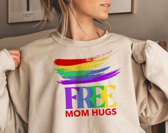 Free Mom Hugs,Mama Sweater,Mom Sweatshirt,Superwoman Shirt,Blessed Mama Shirt,New Mom Sweater,Gift For her, Mothers Day Gift