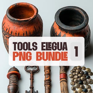 Elegua Bundle, Orisha Elegua PNG , Lord Of Crossroads Clipart, Hand drawn Elegua tools for print and engraving, graphics for a multitude