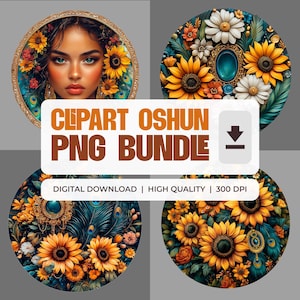 Dieux et déesses yorubas, fichier PNG Oshun, clipart divinités africaines, art de la sublimation pour orishas, art divin d&#39;Oshun, orisha Oshun numérique