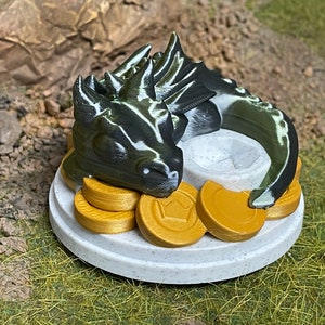 Baby Dragon D20 Dice Guardian Dice Holder | DnD D&D RPG Tabletop Dice Game for Dungeons and Dragons