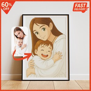 Custom Anime Portrait from Photo | Anime Baby Drawing | Personalized Cartoon Gift | Same Day Delivery | Digital Art