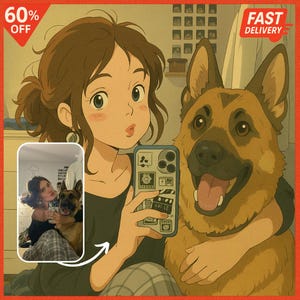 Custom Anime   Portrait from Photo | Anime Pet Drawing | Personalized Cartoon Gift | Same Day Delivery | Digital Art