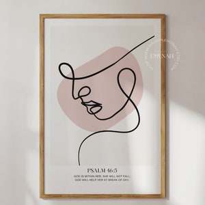 Psalm 46:5 | Digital Download | Bible Art | Bible Verse Wall Art | Christian Wall Art | Christian Home Decor | Modern Christian Art