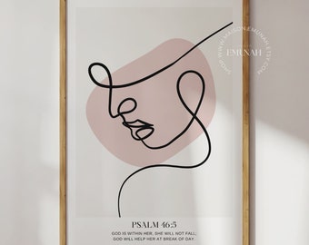 Psalm 46:5 | Digital Download | Bible Art | Bible Verse Wall Art | Christian Wall Art | Christian Home Decor | Modern Christian Art