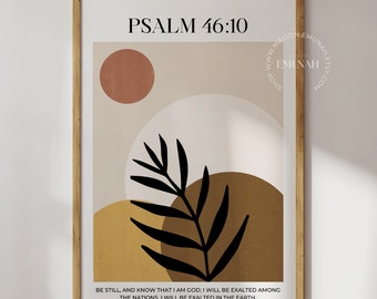 Psalm 46:10 | Digital Download | Bible Art | Bible Verse Wall Art | Christian Wall Art | Christian Home Decor | Modern Christian Art