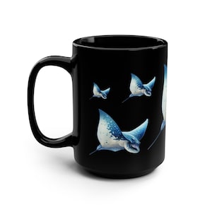 Stingray Coffee Mug Black Mug for Stingray Lover Gift Manta Ray Cup Gift Idea for Parents Stingray Mug Gift for Stingray Fanatic