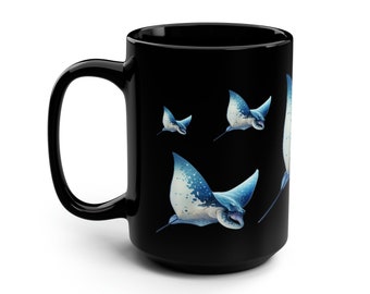 Stingray Coffee Mug Black Mug for Stingray Lover Gift Manta Ray Cup Gift Idea for Parents Stingray Mug Gift for Stingray Fanatic