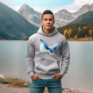 Stingray Hoody for Stingray Lover Gift Manta Ray Hooded Sweatshirt Gift Idea for Ocean Lover Stingray Hoody Gift Idea