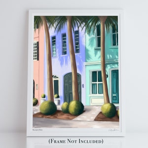 Rainbow Row Charleston Painting (Archival Giclee Print)