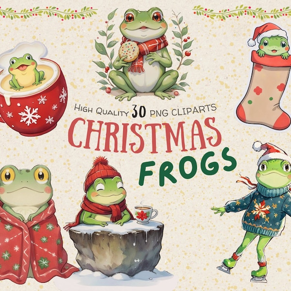 Christmas Frog - Etsy