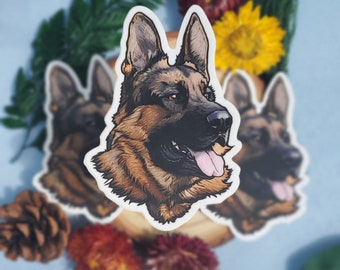 German Shepherd Vinyl Sticker