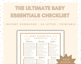 Baby Registry Checklist First Time Mom | Baby Essentials Checklist | Pregnancy Checklist | Printable PDF | Digital Download