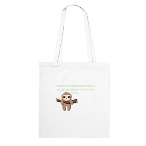 Classic Sloth Tote Bag. Cute sloth design. Shopping bag.