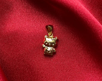 18k Mini Kawaii Cat Charm