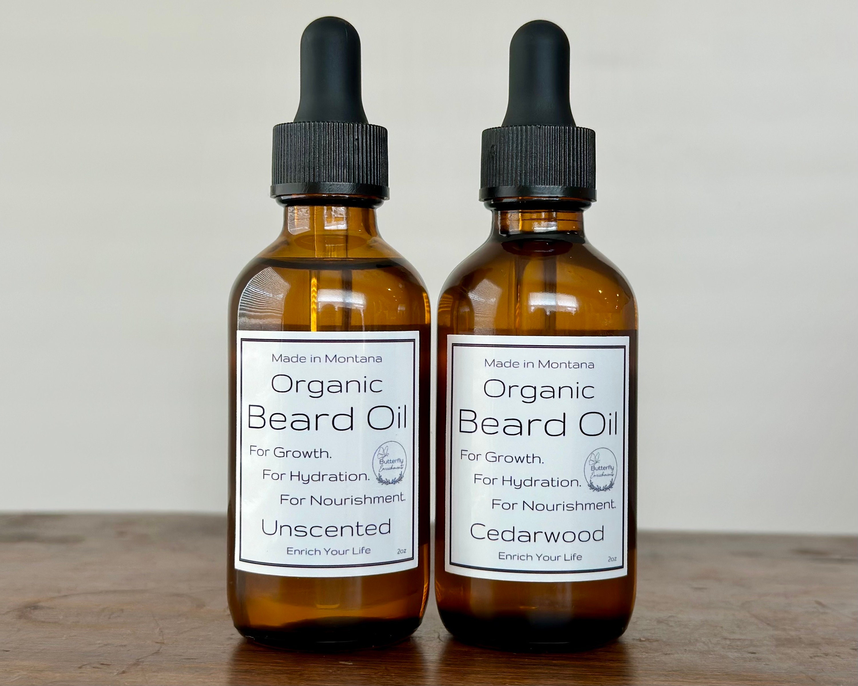 Organic Beard Oil Cedarwood or Unscented Handmade Beard Care