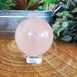 Rose Quartz Sphere, Pink Sphere, Natural Rose Quartz, Comes with Sphere Stand, Love, Compassion, Relationship Healing, Rose Quartz Crystal