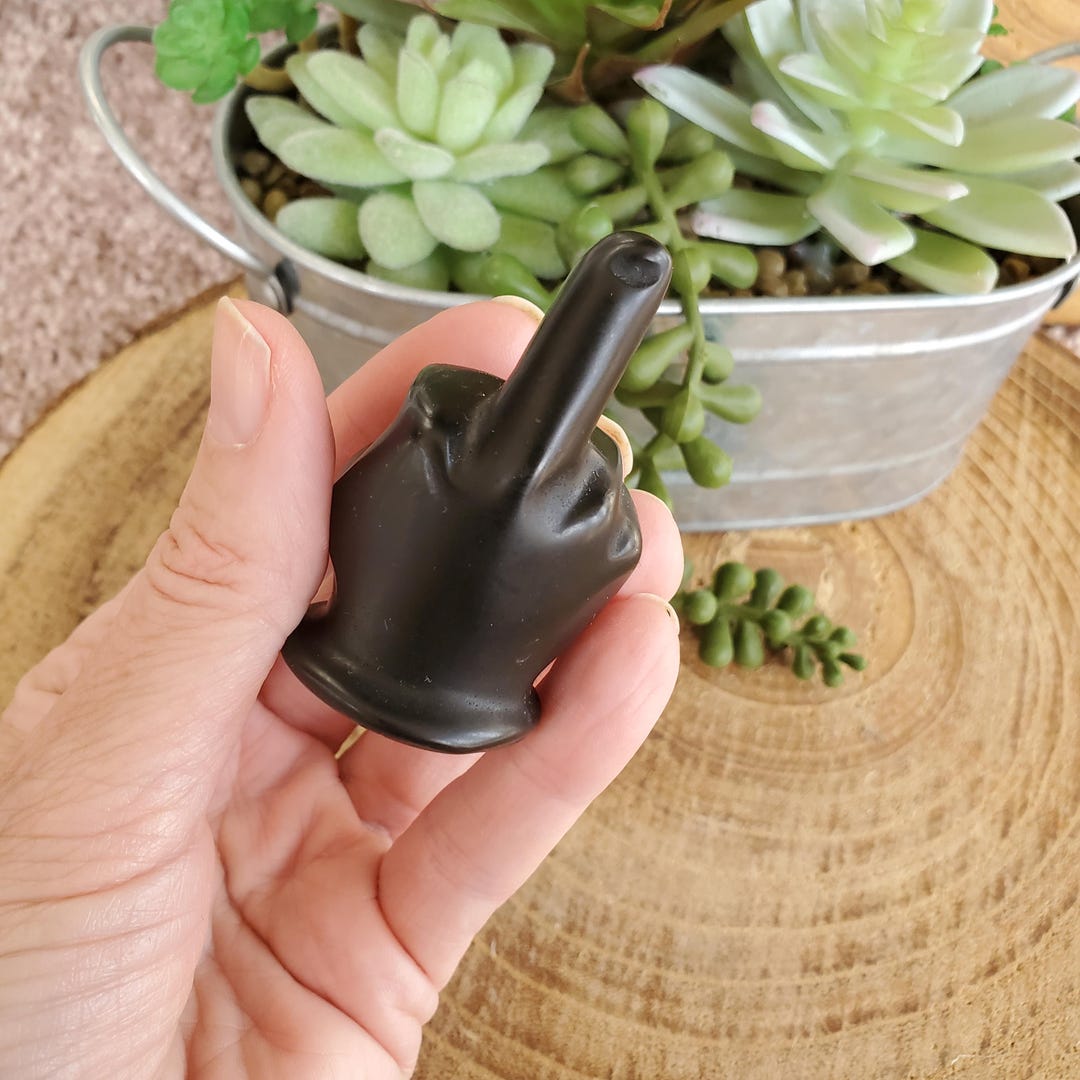 Black Obsidian Hand, Obsidian Finger, Fun Crystal Gift, Protection ...