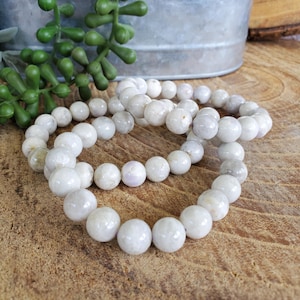 Hackmanite Bracelet, Natural Rare Hackmanite UV Reactive Fluorescent Gemstone Round,  9mm Beads, 7 Inch Crystal Bracelet
