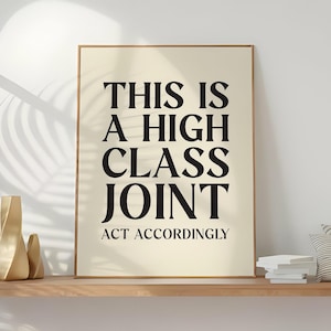 Högklassigt gemensamt typografitryck, trendig retro väggkonst (digital nedladdning)
