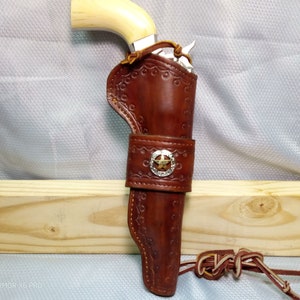 Handmade Leather Western Holster: Single Action Revolver, Colt SAA, Ruger Wrangler