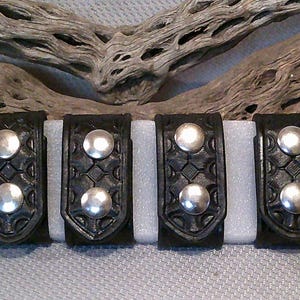 Handmade Leather Duty Belt Keepers - Black or Brown - 2 1/4&quot;