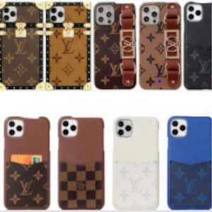 Gucci iphone 14plus/14pro max leather monogram case, by Rerecase