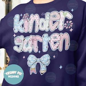 Preppy Back To School PNG ,Kindergarten Png, Back To School 2025 Trending Designs Hand Drawn Teacher Shirt Designs, Preppy Kindergarten Png