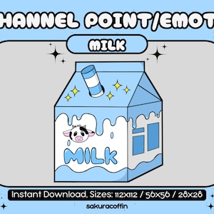 Milk Box | Cute Twitch Channel Point Icon / Emote |