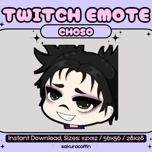 Jjk Choso Sorriso Emote | 1 Emote fofo para Twitch |