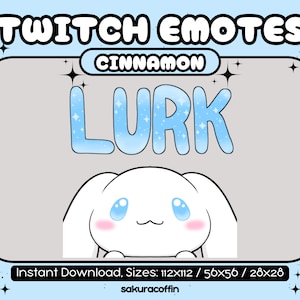 Cinnamon White Plush Puppy Lurk Emote | 1 Cute Emote for Twitch |