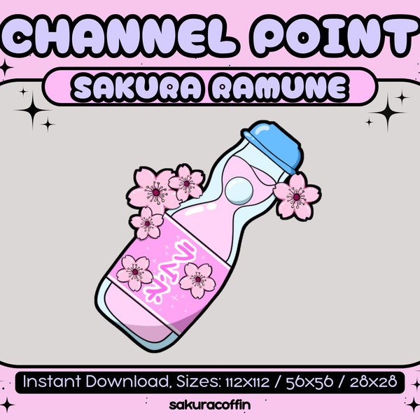 Sakura Ramune Drink | Cute Twitch Channel Point Icon / Emote |