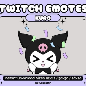 Kuro White Plush Hype Emote | 1 Cute Emote for Twitch |