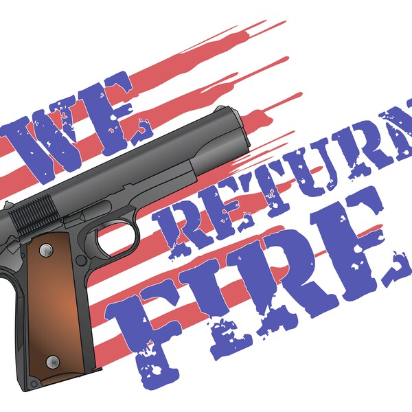 We Return Fire Sticker