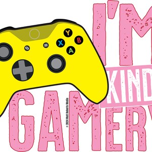 I&#39;m Kinda Gamery Sticker! ~ Pink and Yellow