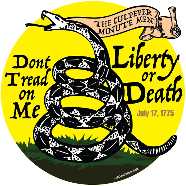 Liberty or Death Culpeper Minute Men Sticker