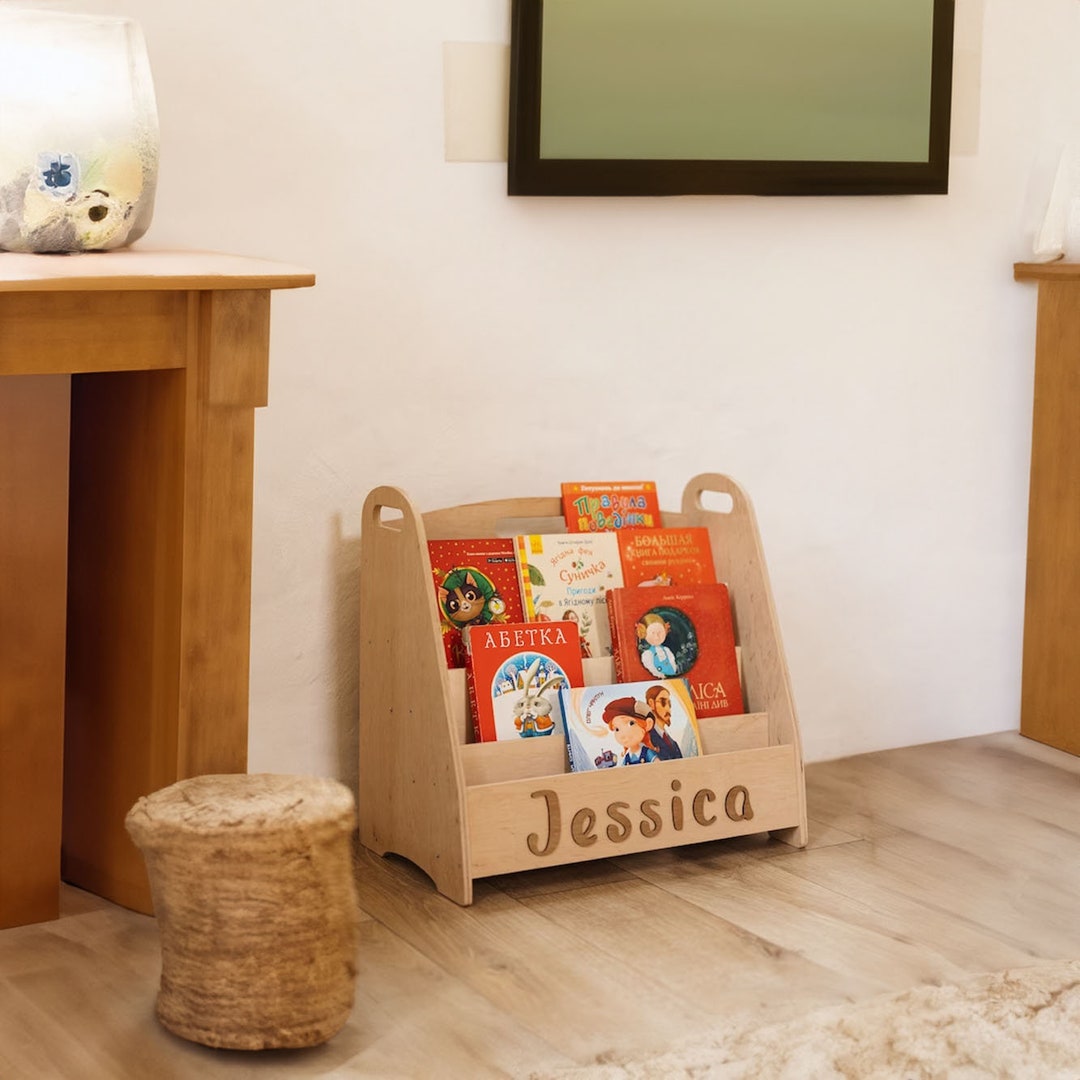 Baby Book Shelf Montessori Furniture Wood Bookshelf for Etsy