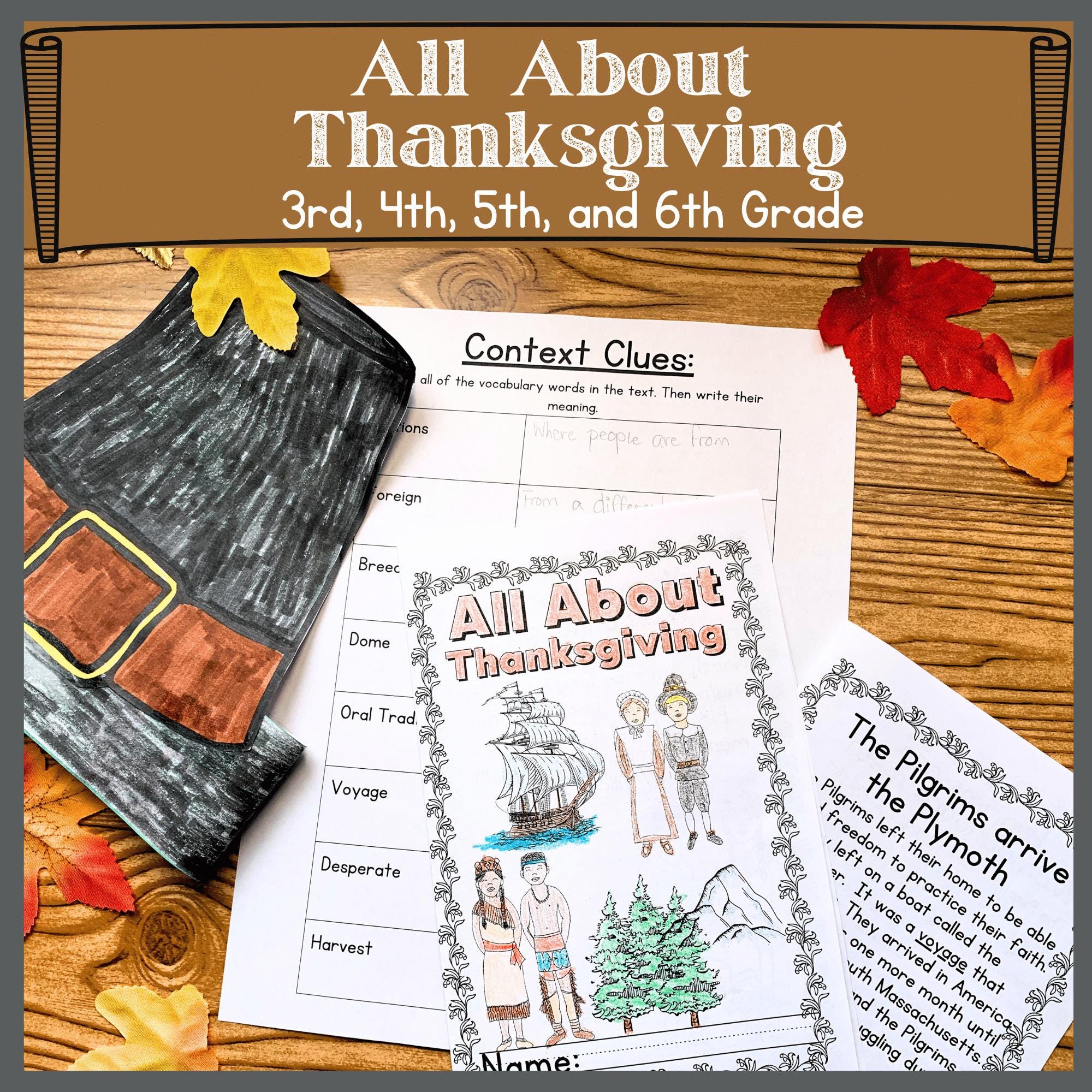 Thanksgiving Homeschool Unit with Reading Comprehension Printables,…