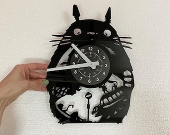 Reloj de pared con decoración de anime de Studio Ghibli, El regreso del gato, regalos y artículos de merchandising.