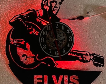 Elvis presley gifts wall decor clock music rock and roll gift