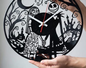 Jack & Sally LED Clock • Gothic Christmas Decor, Tim Burton Fan Gift